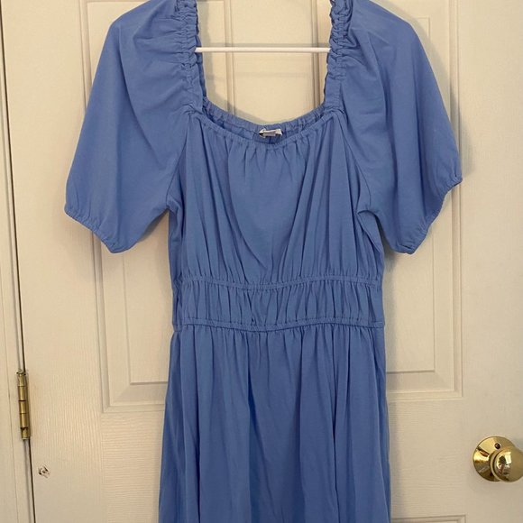 Blue J Crew Factory Knit Squareneck Mini Dress - Picture 5 of 11